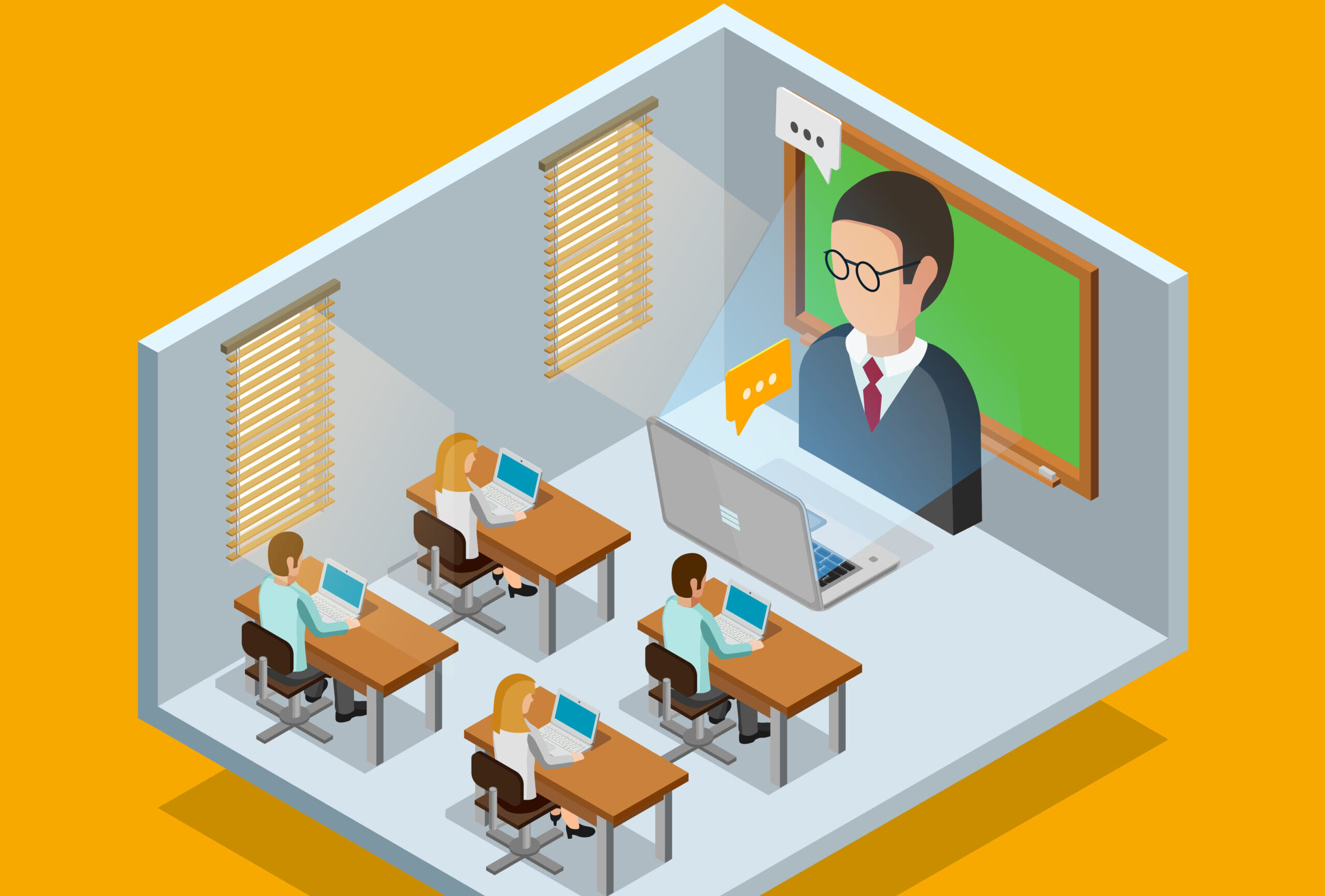online learning room concept